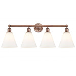 Berkshire Cone Bathroom Vanity Light - Antique Copper / Matte White