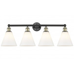 Berkshire Cone Bathroom Vanity Light - Matte Black / Antique Brass / Matte White