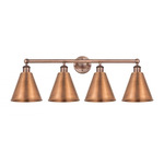 Ballston Cone Bathroom Vanity Light - Antique Copper