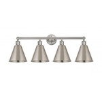 Ballston Cone Bathroom Vanity Light - Satin Nickel