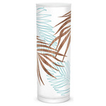 Palm Leaf Tube Table Lamp - White / Blue