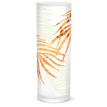 Palm Leaf Tube Table Lamp - White / Green