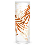 Palm Leaf Tube Table Lamp - White / Wood