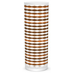 Weave Tube Table Lamp - White / Ebony Linen