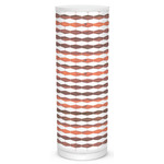 Weave Tube Table Lamp - White / Rosewood Linen