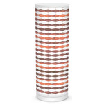 Weave Tube Table Lamp - White / Rosewood / Linen