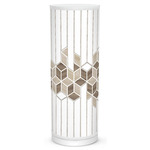 Cube Tube Table Lamp - White / Brown
