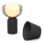 Guy Lantern Portable Table Lamp - Matte Black / Dark Grey