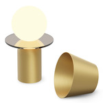 Guy Lantern Portable Table Lamp - Brass / Dark Grey