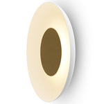 Ramen Wall / Ceiling / Pendant Light with Back Dish - Brass / Matte White