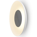 Ramen Wall / Ceiling / Pendant Light with Back Dish - Brushed Nickel / Matte White