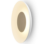 Ramen Wall / Ceiling / Pendant Light with Back Dish - White Oak / Matte White