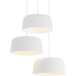 Yurei 3-Light Pendant / Ceiling Light - Matte White