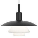 PH 5/5 LED Pendant - Black / Black / Opal