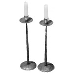 Clint Candle Stand Set of 2 - Antiqued Silver
