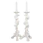 Klemm Candlestick Set of 2 - Frost White