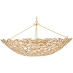 Cassia Bowl Chandelier - Brass / Blush