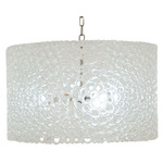 Meri Drum Chandelier - Silver / Clear