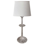 Priscilla Table Lamp - Aluminum / White