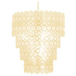 Serena Waterfall Chandelier - Brass / Capiz Shells