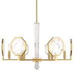 Leighton Chandelier - Warm Brass / Crystal