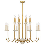 Oakhurst Chandelier - Antique Gold / Natural