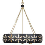 Venice Chandelier - Gold / Black / Gold