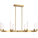 Del Mar Chandelier - Warm Brass / Clear Seeded