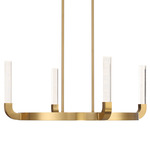 Del Mar Chandelier - Warm Brass / Clear Seeded