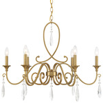 Fairchild Chandelier - Warm Brass / Crystal