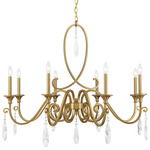 Fairchild Chandelier - Warm Brass / Crystal