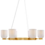 Isla Blanca Chandelier - Warm Brass