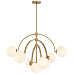 Marias Chandelier - Warm Brass / Strie