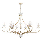 Muse Chandelier - Gold / White