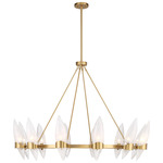 Nouvel Chandelier - Warm Brass / Strie