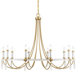 Mayfair Chandelier - Warm Brass / Chrome / Clear