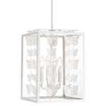 Birch Chandelier - Bisque White / Clear