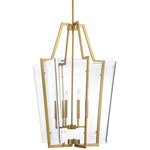 Farell Pendant - Warm Brass / Clear Beveled