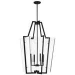 Farell Pendant - Matte Black / Clear Beveled