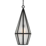 Peninsula Outdoor Pendant - Matte Black / Frosted