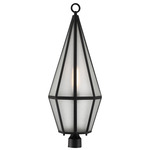 Peninsula Outdoor Post Light - Matte Black / Frosted