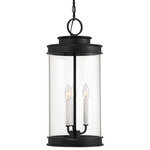 Englewood Outdoor Pendant - Matte Black / Clear