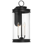 Englewood Outdoor Wall Light - Matte Black / Clear