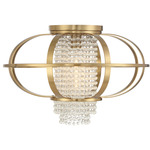 Idlewild Ceiling Light - Warm Brass / Crystal