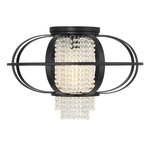 Idlewild Ceiling Light - Matte Black / Crystal