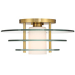 Newell Ceiling Light - Warm Brass / Opal