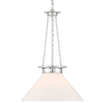 Myers Pendant - Polished Nickel / White