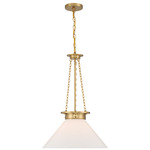 Myers Pendant - Warm Brass / White