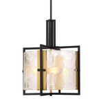 Hayward Pendant - Matte Black / Warm Brass / Strie Piastra