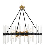 Santiago Chandelier - Matte Black / Warm Brass / Crystal